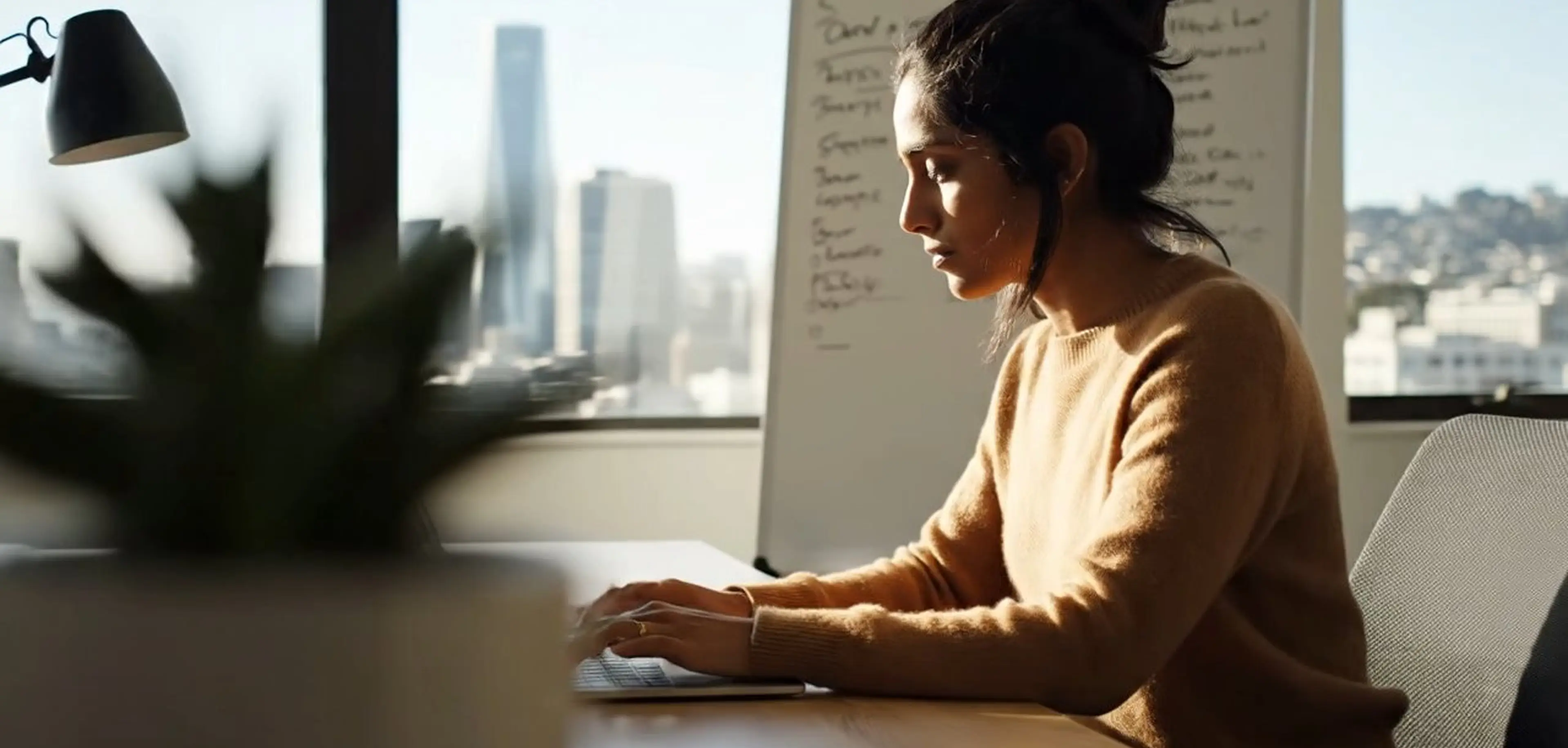 Image of an entrepreneur using a laptop.